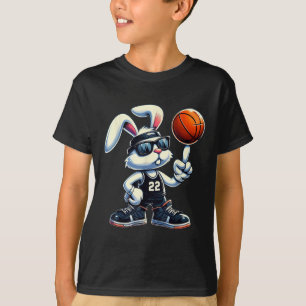 Happy Easter Bunny Basketball Kids Boys Sport Love T-Shirt