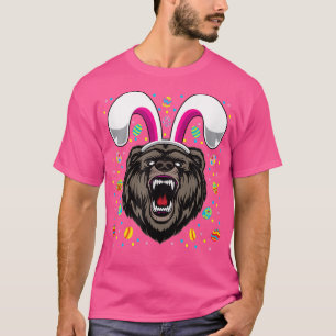 Happy Easter Bunny Bear Funny Animal Christian T-Shirt