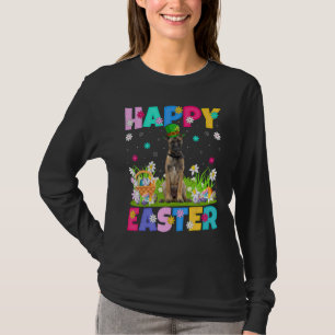 Happy Easter Bunny Belgian Malinois Dog Easter Sun T-Shirt
