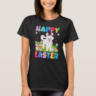 Happy Easter Bunny Bichon Frise Dog Easter Sunday  T-Shirt