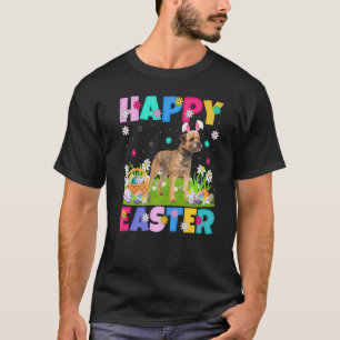 Happy Easter Bunny Border Terrier Dog Easter Sunda T-Shirt