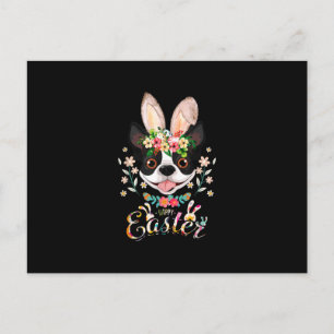 Happy Easter Bunny Boston Terrier Lovers With East Postcard