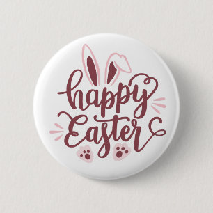 Happy Easter Bunny Button – Cute Spring Holiday 