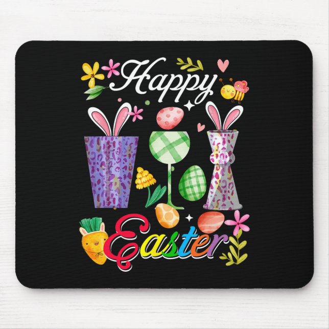 Happy Easter Bunny Byrtender Tools Job Team Huntin Mouse Pad (Front)