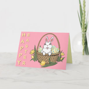 Happy Easter Bunny Card Custom or Blank Card