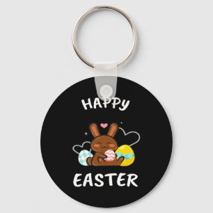 Happy Easter Bunny Chicks Egg Hunting Cute Cool Key Ring