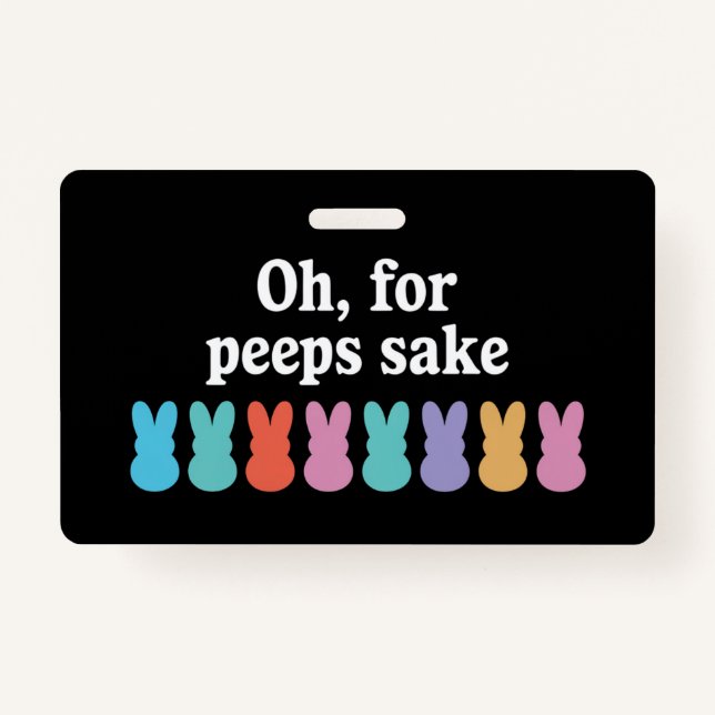 Happy Easter Bunny Christian Religious Carnival  ID Badge (Front)