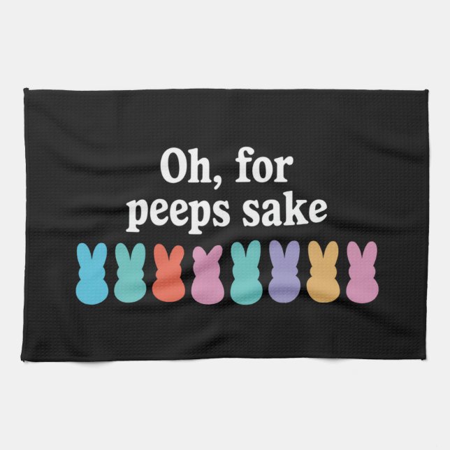 Happy Easter Bunny Christian Religious Carnival  Tea Towel (Horizontal)