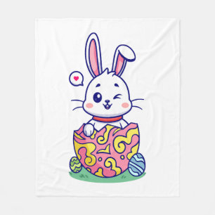 Happy Easter Bunny collection 2 Fleece Blanket