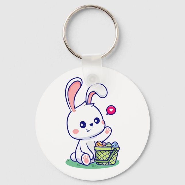 Happy Easter  Bunny collection 3 Key Ring (Front)