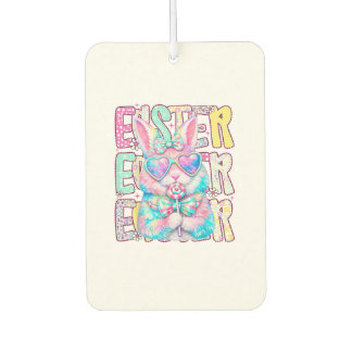 Happy Easter Bunny Coquette Bow Preppy Easter Day  Car Air Freshener