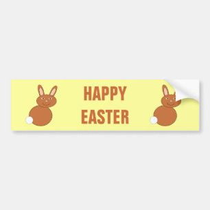 Happy Easter Bunny Custom Bumper Sticker