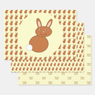 Happy Easter Bunny Custom Wrapping Paper Sheet