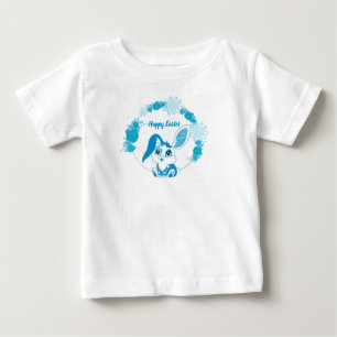 Happy Easter Bunny  Cute Blue Kawaii Baby T-Shirt