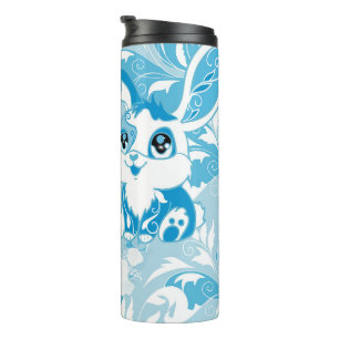 Happy Easter Bunny Cute Blue Kawaii Thermal Tumbler