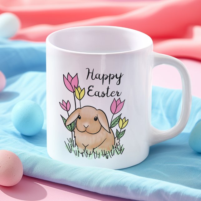 Happy Easter Bunny Cute Spring Coffee Mug (Creator Uploaded)