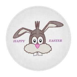 "HAPPY EASTER" BUNNY CUTTING BOARD
