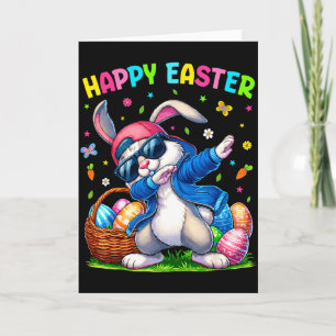 Happy Easter Bunny Dabbing Funny Easter Day Women  Card