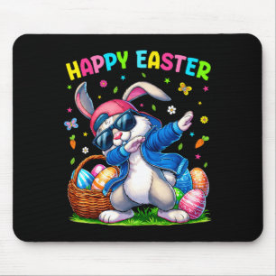 Happy Easter Bunny Dabbing Funny Easter Day Women  Mouse Pad