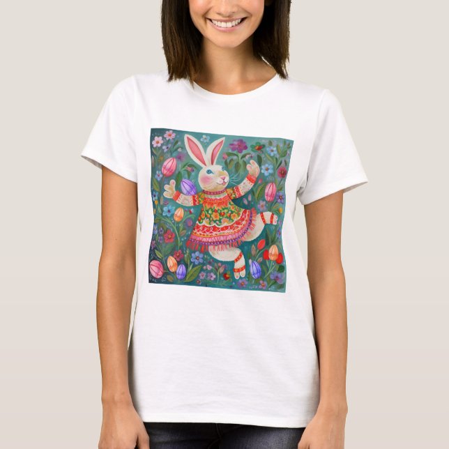 Happy Easter Bunny Dance T-Shirt (Front)
