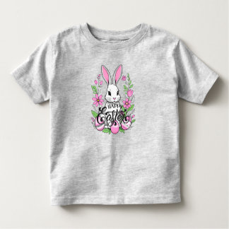 Happy Easter Bunny (dark Pink) Toddler T-Shirt