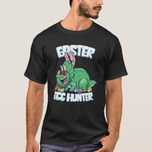 Happy Easter Bunny Dinosaur Egg Hunter Triceratops T-Shirt
