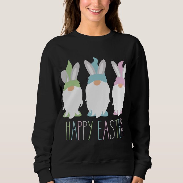 Happy Easter Bunny Ears Gnomes Matching Sweatshirt (Front)