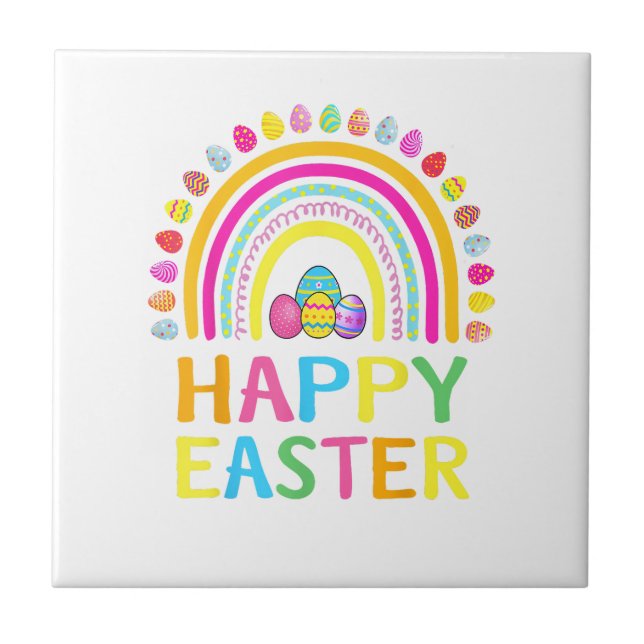 Happy Easter Bunny Easter Egg Hunt Easter Women Gi Tile (Front)