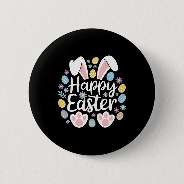 Happy Easter Bunny Easter Egg Hunt Squad Easter Wo 6 Cm Round Badge (Front)