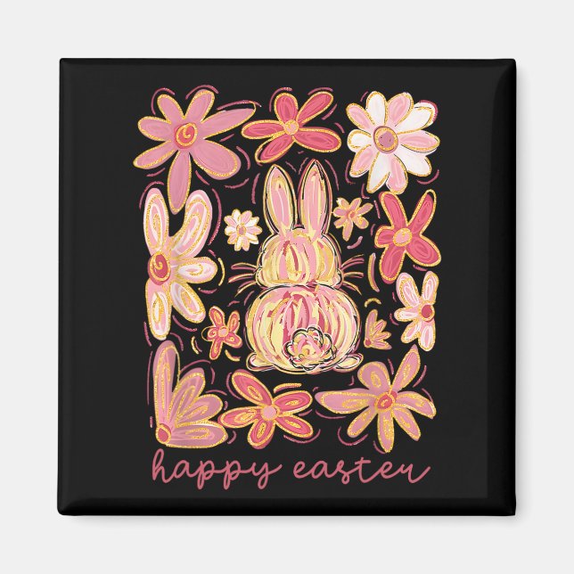 Happy Easter Bunny Easter Egg Hunt Squad Easter Wo Magnet (Front)