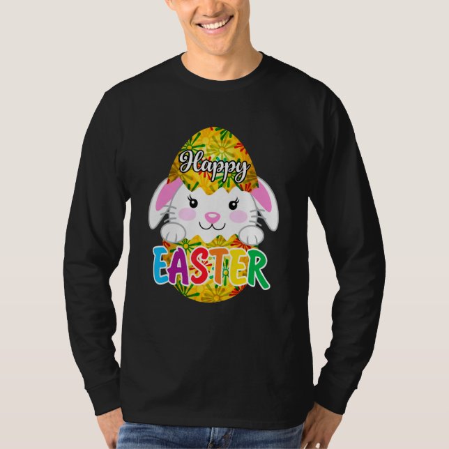 Happy Easter Bunny Easter Eggs 1 T-Shirt (Front)