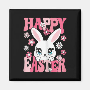 Happy Easter Bunny Easter Rabbit Women Girls Kids Magnet