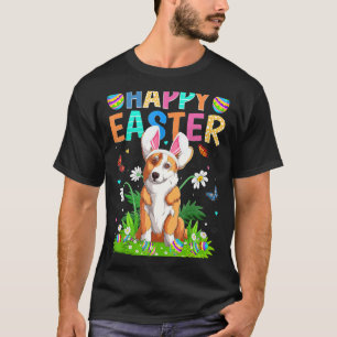 Happy Easter Bunny Egg Corgi Dog Easter Sunday T-Shirt