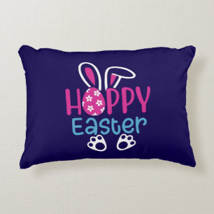 Happy Easter Bunny Egg Cute Spring Design Decorative Cushion