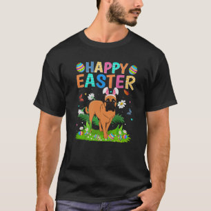 Happy Easter Bunny Egg Funny Bullmastiff Dog Easte T-Shirt