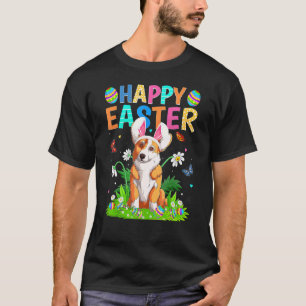 Happy Easter Bunny Egg Funny Corgi Dog Easter Sund T-Shirt