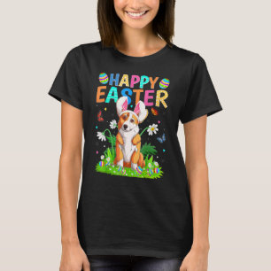 Happy Easter Bunny Egg Funny Corgi Dog Easter Sund T-Shirt