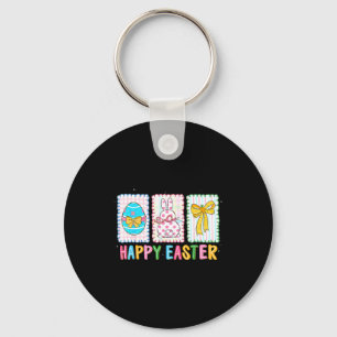 Happy easter bunny egg funny for kids boy girl key ring