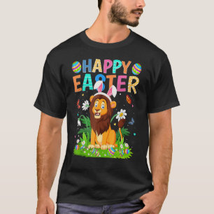 Happy Easter Bunny Egg Funny Lion Easter Sunday T-Shirt
