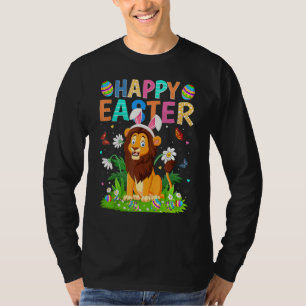 Happy Easter Bunny Egg Funny Lion Easter Sunday T-Shirt