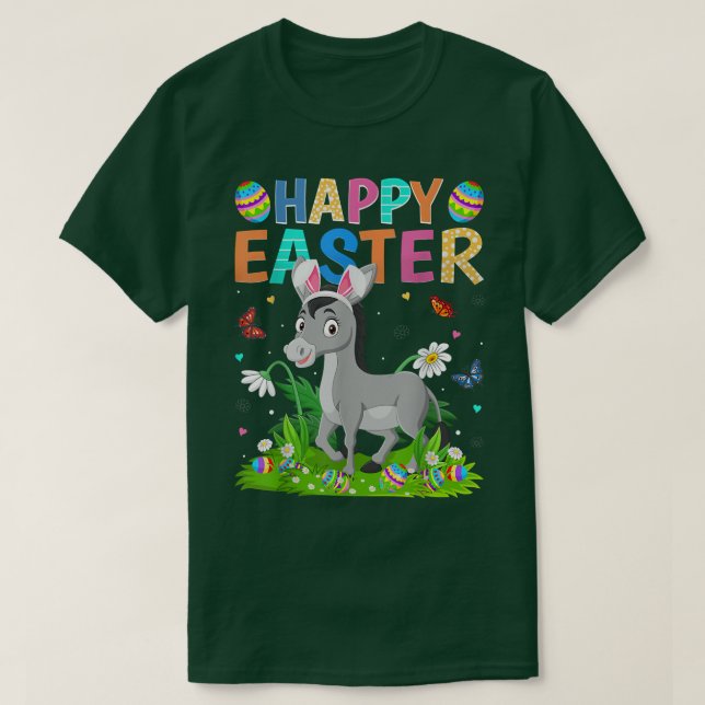 Happy Easter Bunny Egg Funny Mule Easter Sunday  T-Shirt (Design Front)