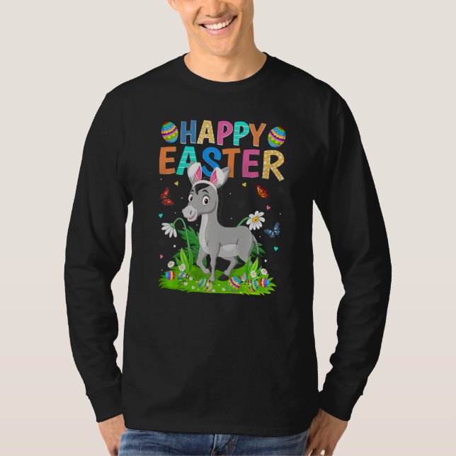 Happy Easter Bunny Egg Funny Mule Easter Sunday   T-Shirt (Front)