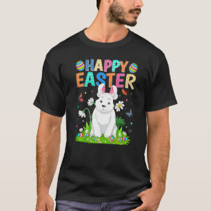 Happy Easter Bunny Egg Funny Polar Bear Easter Sun T-Shirt
