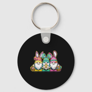 Happy Easter Bunny Egg Hunting And Bysket Gnome Ea Key Ring