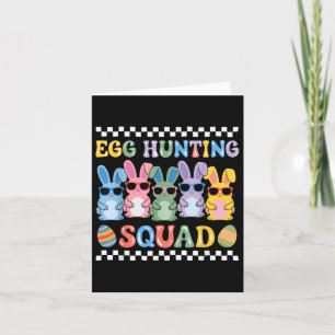 Happy Easter Bunny Egg Hunting Squad Crew Family B Card