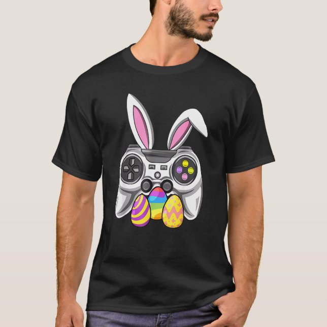Happy Easter Bunny Egg Video Game Boys Kids Men Ea T-Shirt (Front)