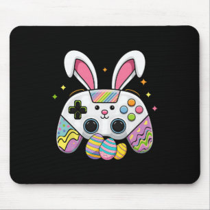 Happy Easter Bunny Eggs Gaming Easter Video Game M Mouse Pad