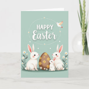 Happy Easter Bunny Family Card