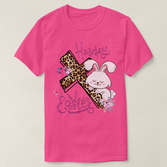 Happy Easter  Bunny For Jesus Easter  T-Shirt (Design Front)