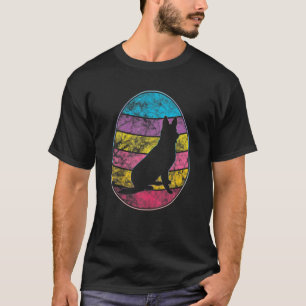 Happy Easter Bunny German Shepherd Vintage Egg Wea T-Shirt